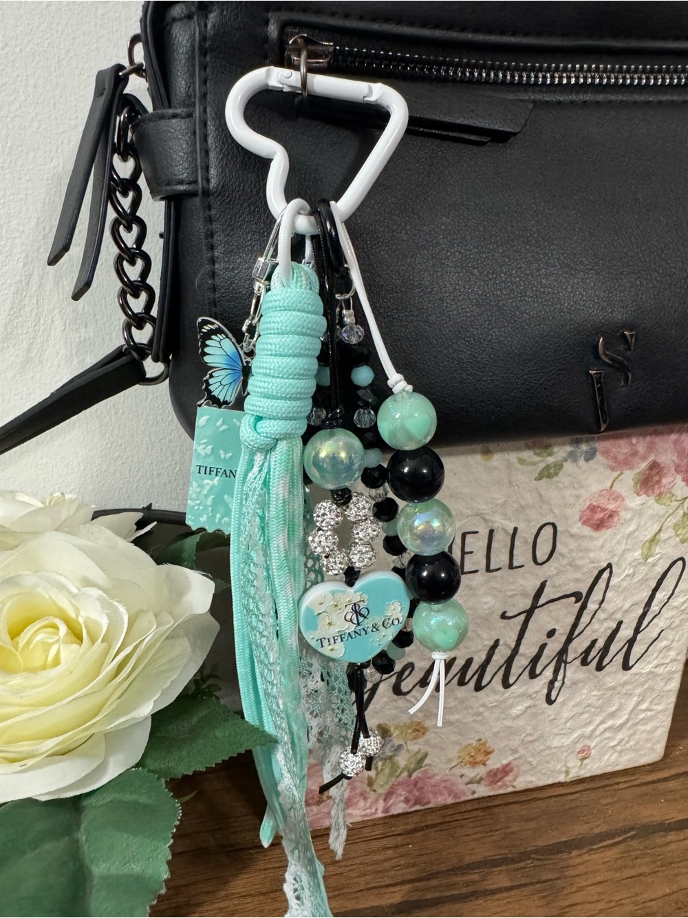 Blue Phone/Key/Bag Chain #P1131 - Picture 2 of 11